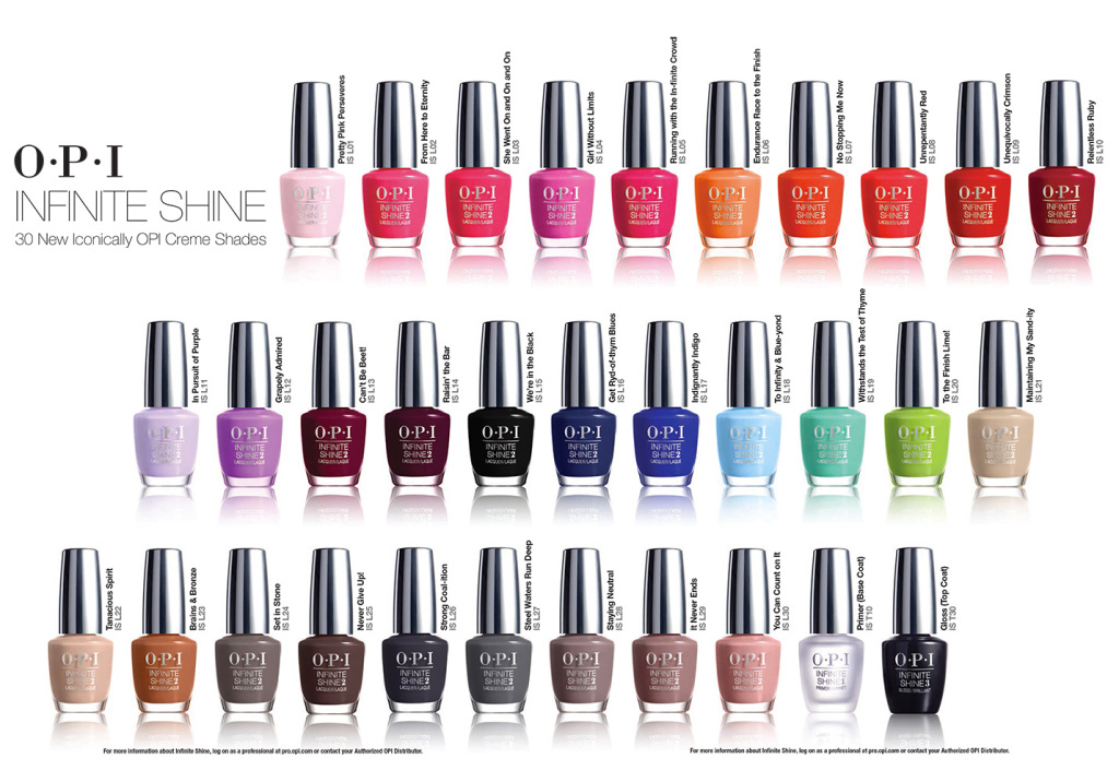 1. OPI Infinite Shine Nail Polish in "Mixed Colors" - wide 4