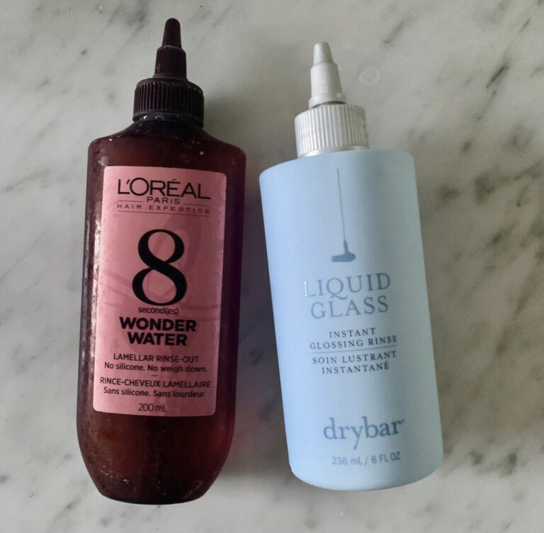 Drybar Liquid Glass Instant Glossing Rinse Vs Loreal Paris Wonder Water Canadian Beauty 3459